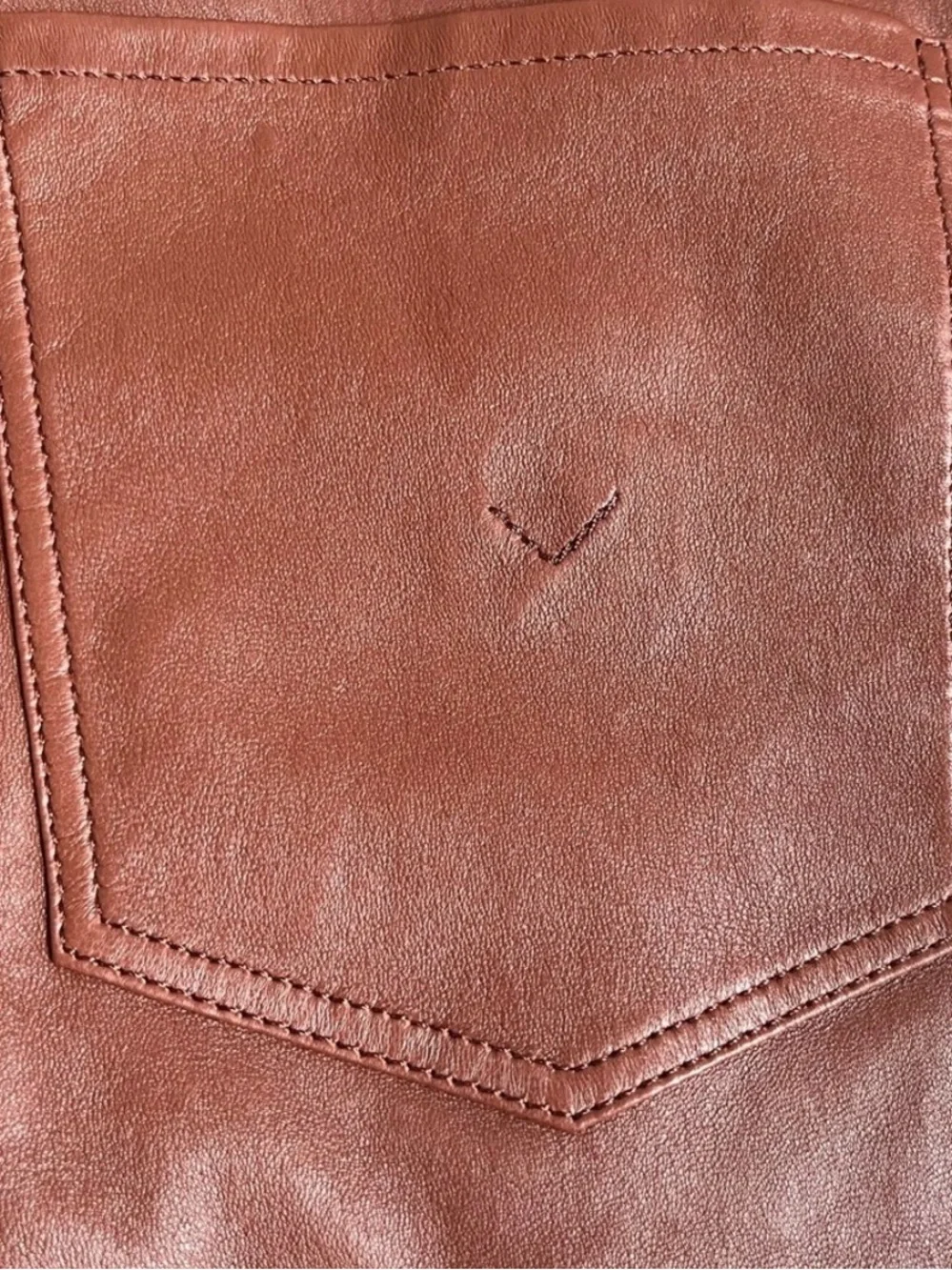NWT HUDSON Barbara High Rise Baby Bootcut LAMB LEATHER Pants Size 30